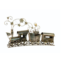 Metal Light Up Snowflake Train