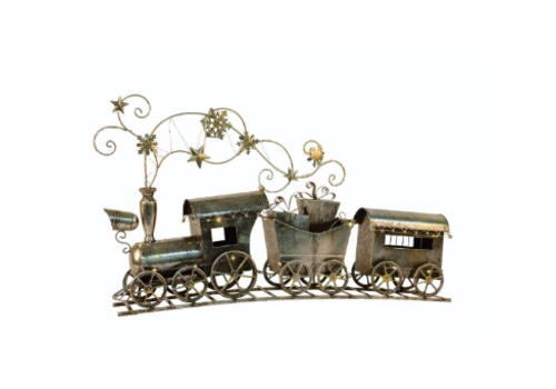  Metal Light Up Snowflake Train 
