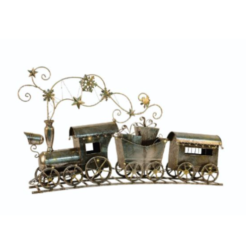  Metal Light Up Snowflake Train 
