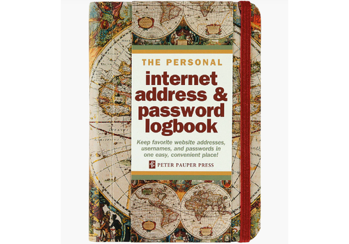  Peter Pauper Press Old World Internet Address & Password Logbook 