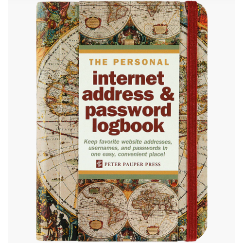  Peter Pauper Press Old World Internet Address & Password Logbook 
