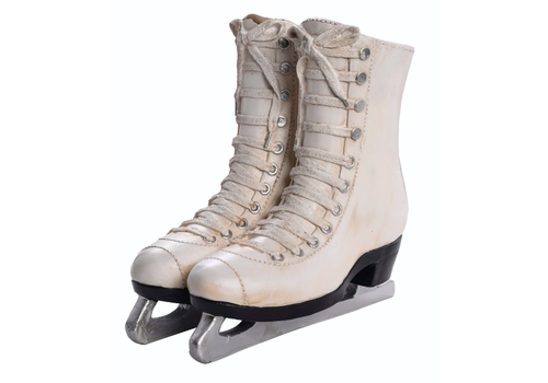  Resin White Ice Skates Planter 