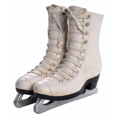  Resin White Ice Skates Planter 