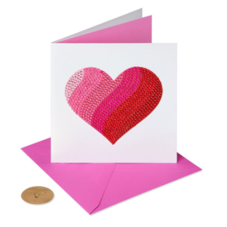 Gemmed Heart Val Day Card