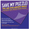 Peter Pauper Press Save My Puzzle Adhesive Sheets