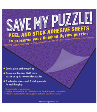 Peter Pauper Press Save My Puzzle Adhesive Sheets