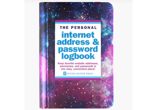  Peter Pauper Press Galaxy Internet Address & Password Logbook 