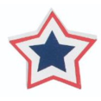Changing Magnet Decor Star Red White and Blue