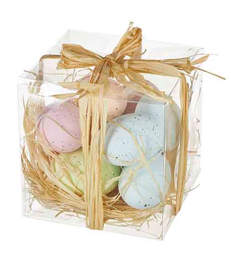 Box of Multicolor Pastel Eggs