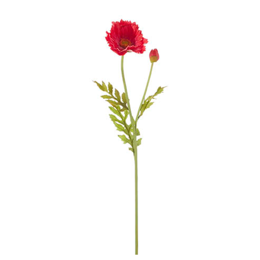 23" Real Touch Poppy Stem