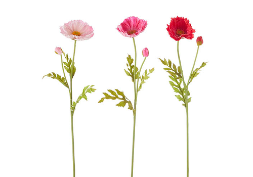  23" Real Touch Poppy Stem 