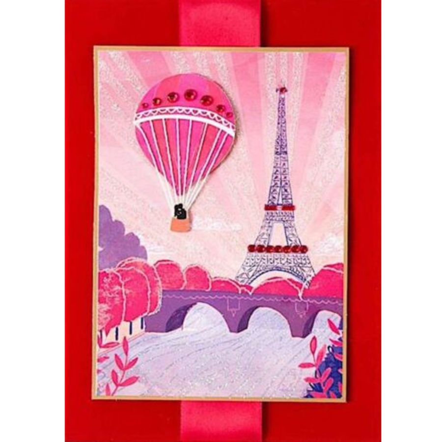 Hot Air Balloon Couple Card