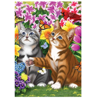 Garden Kittens House Flag
