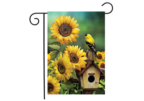  Goldfinch & Sunflowers Garden Flag 