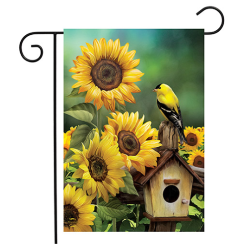  Goldfinch & Sunflowers Garden Flag 
