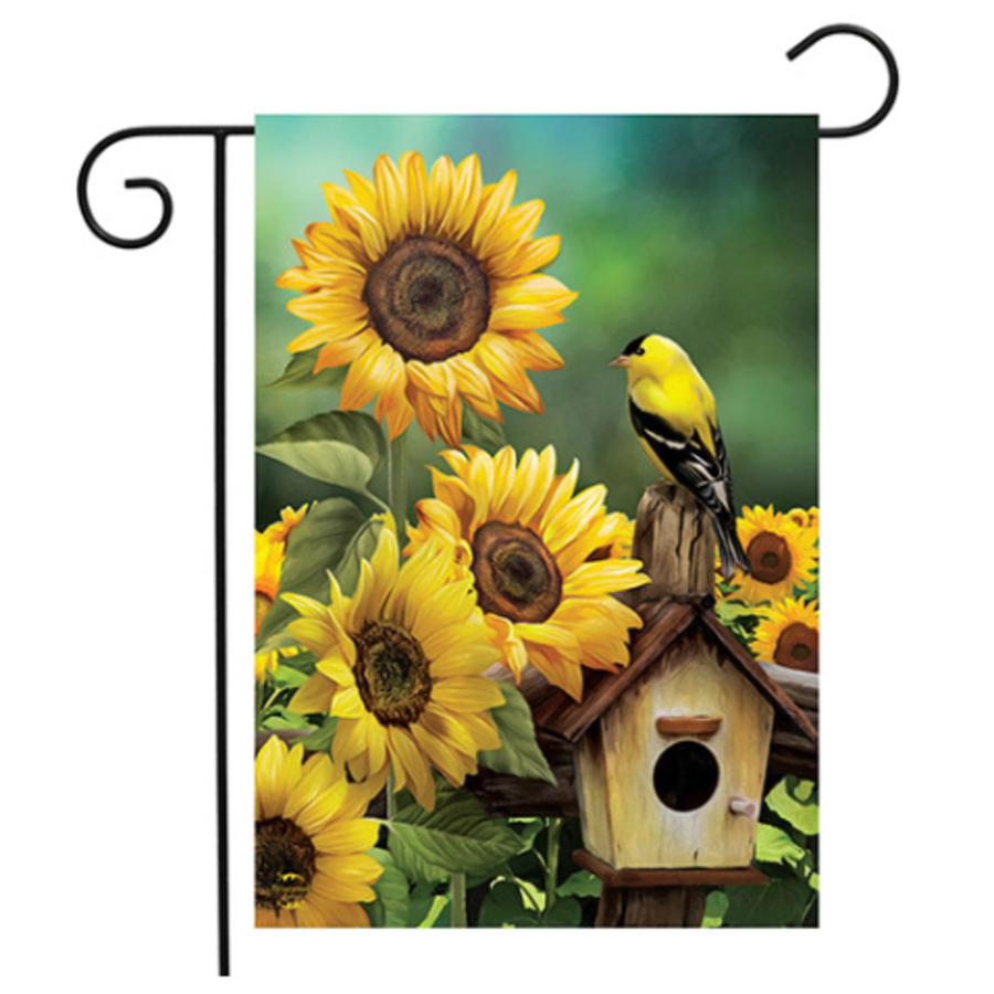 Goldfinch & Sunflowers Garden Flag