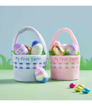 Mud Pie Easter Basket Plush Set