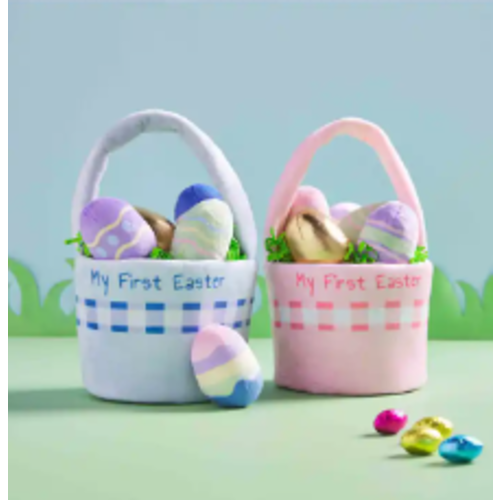 Mud Pie Easter Basket Plush Set   Mud Pie Easter Basket Plush Set
