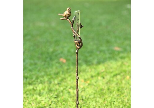  Bird and Nest Rain Gauge on Stake 