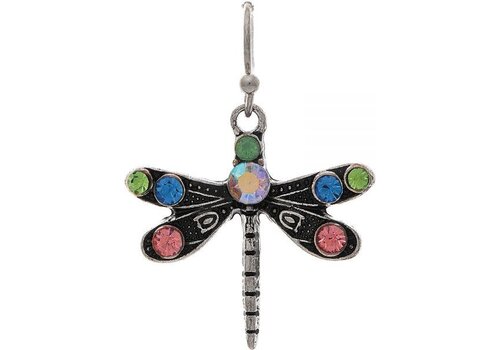  Rain Jewelry Collection Silver M/C Crystal DFly Ears 