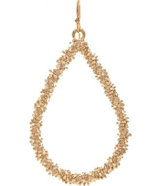Rain Jewelry Collection Gold Chunky Texture Teardrop Earrings