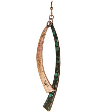 Rain Jewelry Collection Copper Patina Swing Earrings