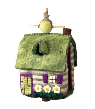 Country Cabin Wool Birdhouse
