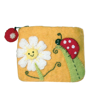 Felt Coin Purse Daisy Ladybug