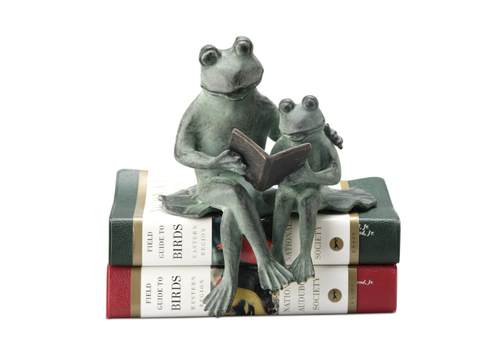  Parent & Kid Reading Frog Shelf Sitter 