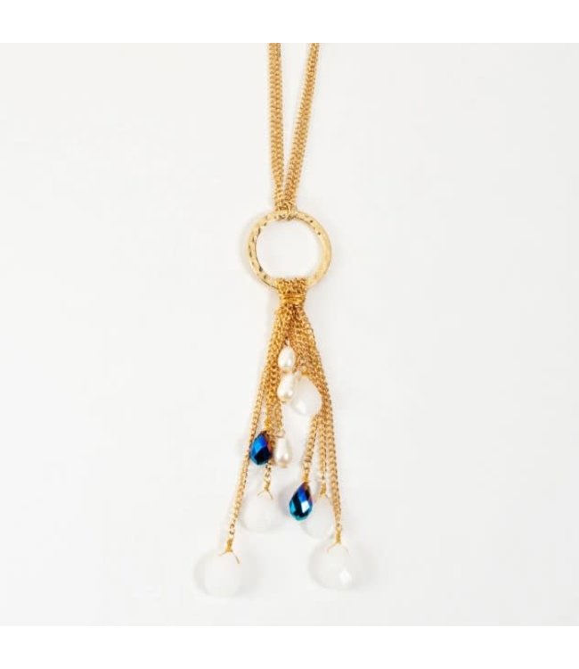Beaded drop necklace deals