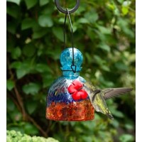 LunaLite Bell HB Feeder - Aqua/Red