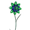 Gem Flower Stake - Green/Blue