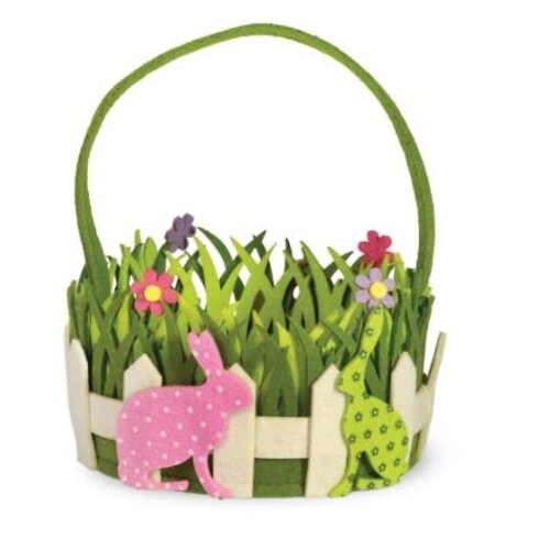 Boston International Polka Dot Felt Bunny Easter Basket   Boston International Polka Dot Felt Bunny Easter Basket