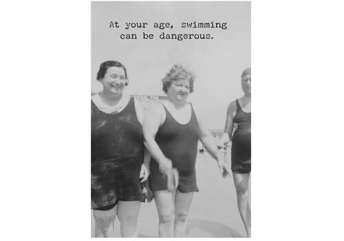  Swimming Can Be Dangerous Birthday Card 