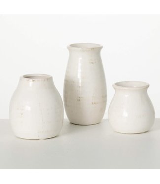 Sullivans White Glossy Vase