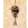 Flamed Pinecone with Bell Ornament