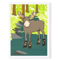 Moose in River Card