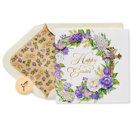  Happy Easter Wreath Card 