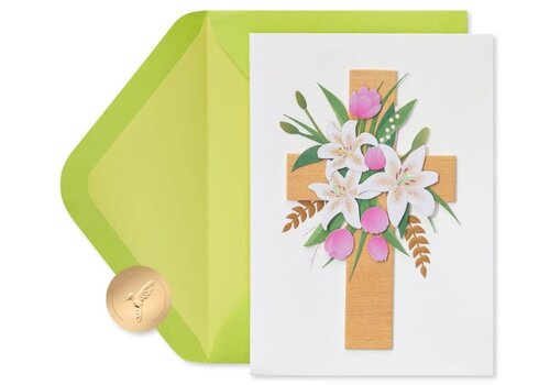  Wood Cross Easter Card 