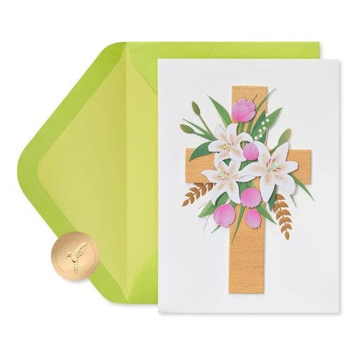  Wood Cross Easter Card 