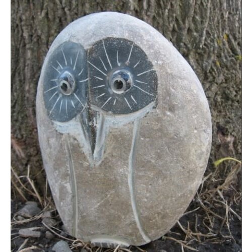  Stone Age Creations, LTD Owl Boulder 6" 