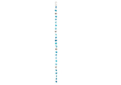  71"H Blue Glass Rain Chain 