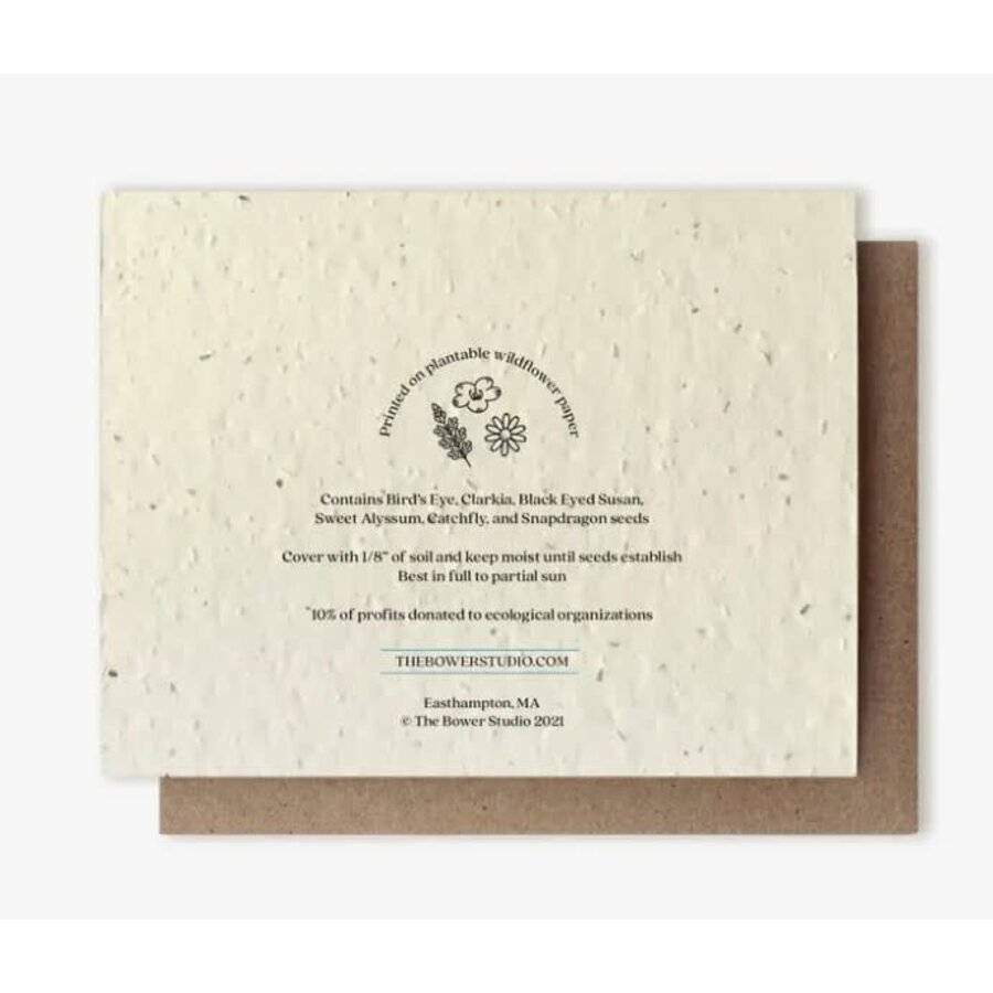 Plantable Wildflower Seed Card - Honey Bee