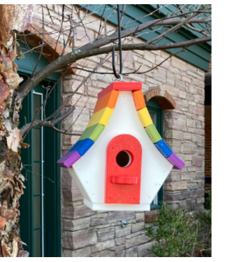 Rainbow Chalet Birdhouse