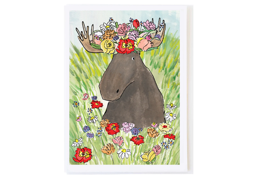  Molly O Moose with Flower Crown Card 