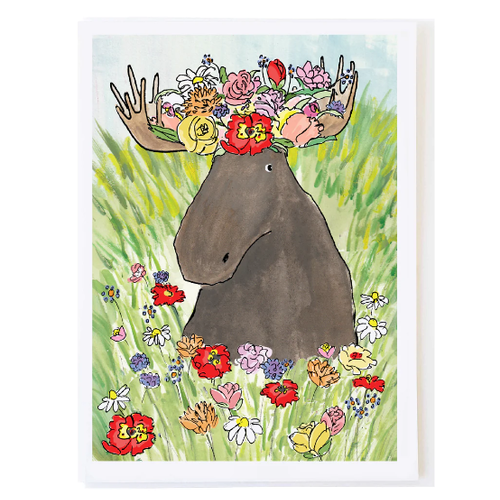 Molly O Moose with Flower Crown Card 