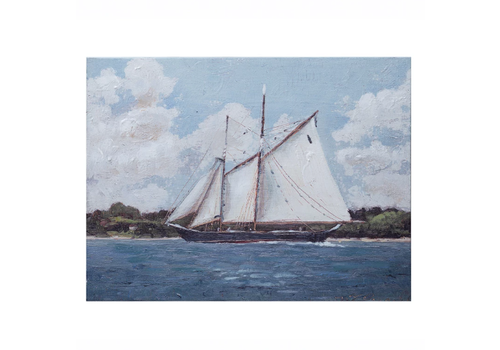  Creative Co-Op Canvas Wall Décor with Sailboat 