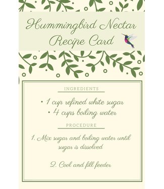 MCCS Nectar Recipe Card