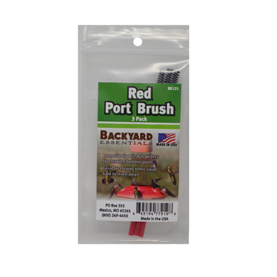 Red Port Brush 3 Pack