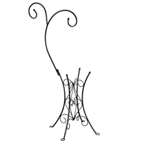 Metal Bird Bath Stand with Dual Shepherd's Hook